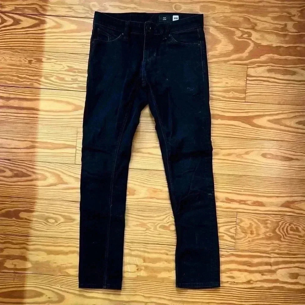 Volcom 2x4 skinny fit black denim stretch jeans size 29 - Picture 2 of 8